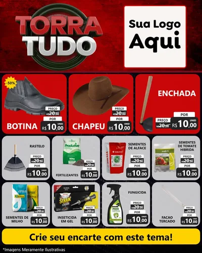 Modelo de Rede Social para Feed Instagram com o tema Torra Tudo para Agropecuária