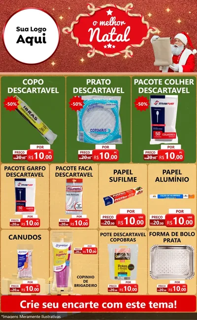 Modelo de Encarte para Encarte Grande com o tema O Melhor Natal para Embalagens