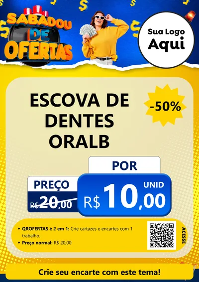 Modelo de Cartaz para Cartaz A4 Vertical com o tema Sabadou de Ofertas para Higiene Pessoal