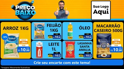 Modelo de TV para TV Horizontal com o tema Preço Baixo para Supermercado