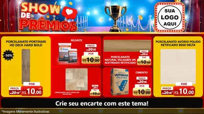 Modelo de TV para TV Horizontal com o tema Show de Prêmios para Pisos e revestimentos