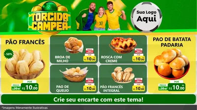 Modelo de TV para TV Horizontal com o tema Torcida Campeã - Copa para Padaria