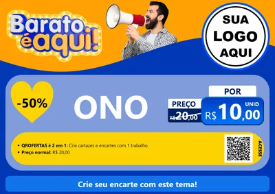 Modelo de Cartaz para Cartaz A4 Horizontal com o tema Barato é aqui para Óticas