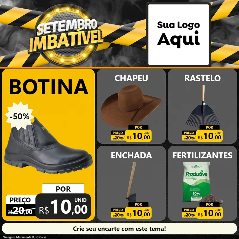 Modelo de Rede Social para Feed Facebook com o tema Setembro Imbatível para Agropecuária
