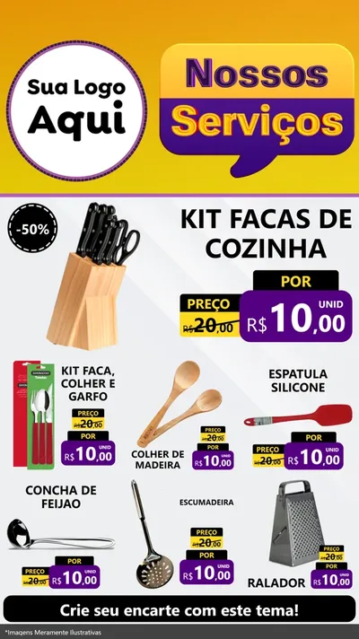 Modelo de Rede Social para Stories com o tema Nossos Serviços para Utilidades Domésticas