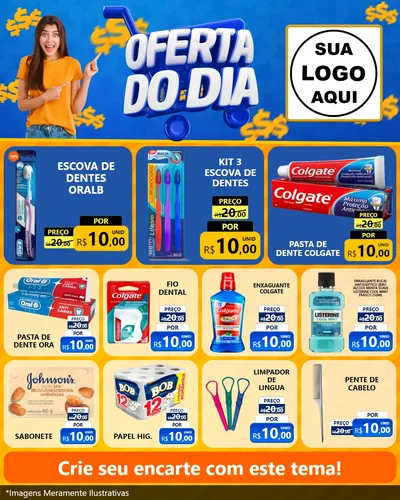 Modelo de Rede Social para Feed Instagram com o tema Oferta do Dia para Higiene Pessoal