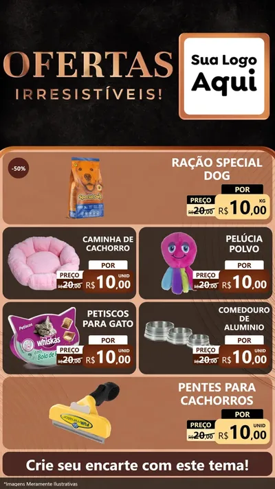 Modelo de TV para TV Vertical com o tema Ofertas Irresistíveis! para Pet Shop