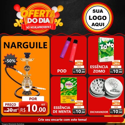 Modelo de Rede Social para Feed Facebook com o tema Oferta do Dia - Só hoje, Aproveite! para Tabacaria