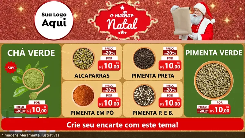 Modelo de TV para TV Horizontal com o tema O Melhor Natal para Produtos Naturais