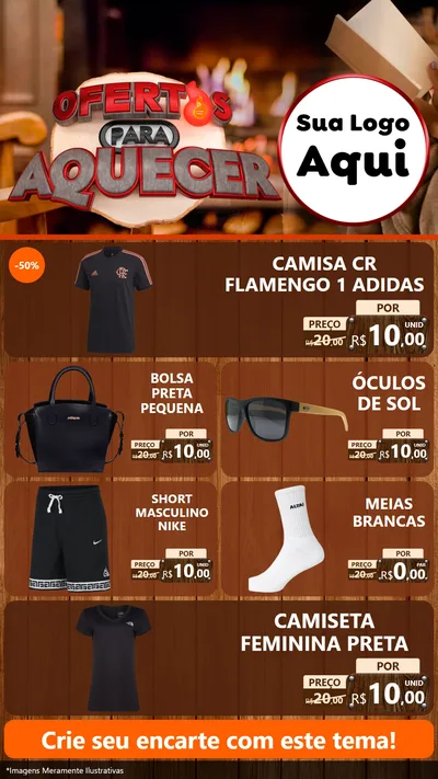 Modelo de TV para TV Vertical com o tema Ofertas Para Aquecer para Roupas e acessórios