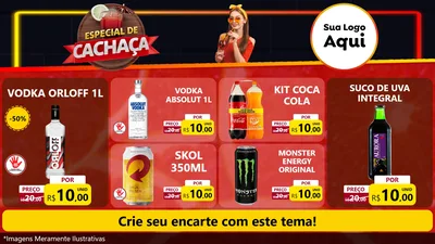 Modelo de TV para TV Horizontal com o tema Especial de Cachaça para Distribuidora de bebidas