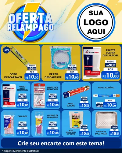 Modelo de Rede Social para Feed Instagram com o tema Oferta Relâmpago para Embalagens