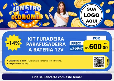 Modelo de Cartaz para Cartaz A4 Horizontal com o tema Janeiro da Economia para Maquinas e Ferramentas