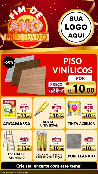 Modelo de Rede Social para Stories com o tema Fim de Ano Premiado para Material para Construção