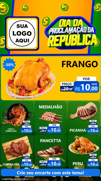 Modelo de Rede Social para Stories com o tema Dia Da Proclamação da República para Assados