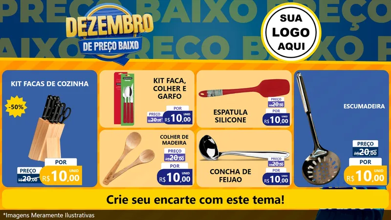 Modelo de TV para TV Horizontal com o tema Dezembro de Preço Baixo para Utilidades Domésticas