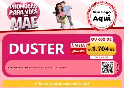 Modelo de Cartaz para Cartaz A4 Horizontal com o tema Promoção Para Você Mãe para Concessionaria de Carros