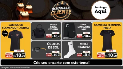 Modelo de TV para TV Horizontal com o tema Semana do Cliente para Roupas e acessórios