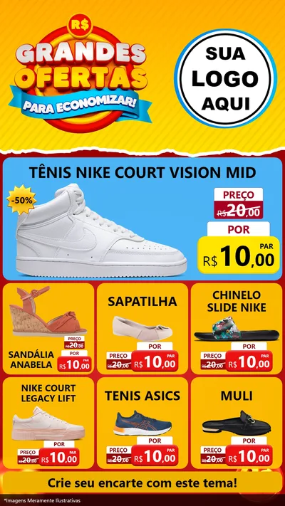 Modelo de Rede Social para Stories com o tema Grandes Ofertas Para Economizar! para Calçados