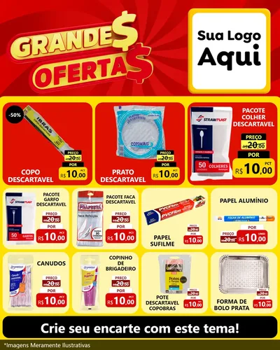 Modelo de Rede Social para Feed Instagram com o tema Grandes Ofertas para Embalagens