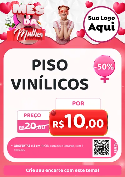 Modelo de Cartaz para Cartaz A4 Vertical com o tema Mês da Mulher para Material para Construção
