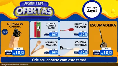 Modelo de TV para TV Horizontal com o tema Aqui Tem Ofertas para Utilidades Domésticas
