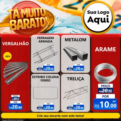 Modelo de Rede Social para Feed Facebook com o tema Está Muito Barato para Ferragens