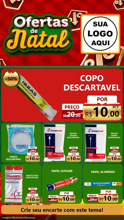Modelo de Rede Social para Stories com o tema Ofertas de Natal para Embalagens