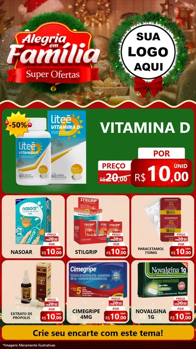 Modelo de Rede Social para Stories com o tema Alegria Em Família - Super Ofertas para Farmácia