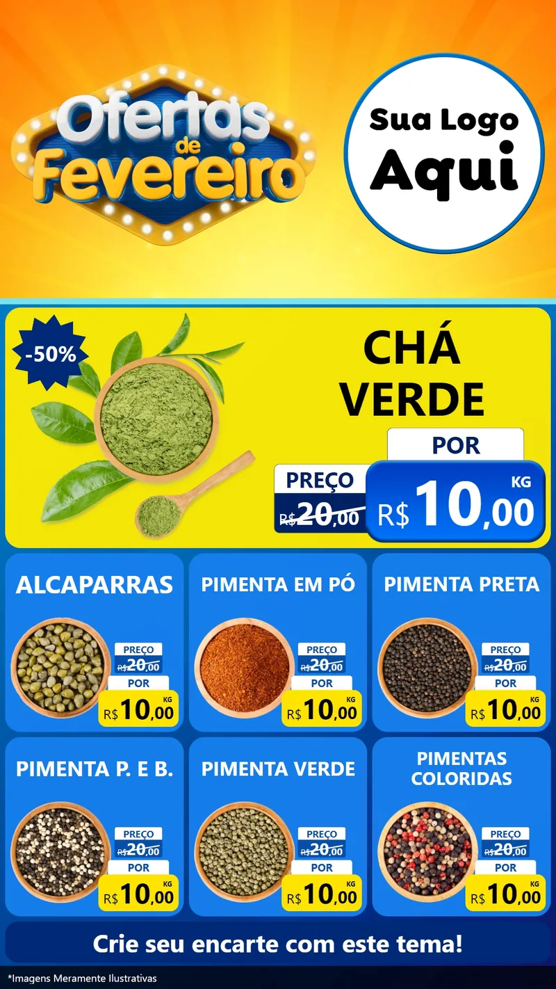 Modelo de Rede Social para Stories com o tema Ofertas de Fevereiro para Produtos Naturais