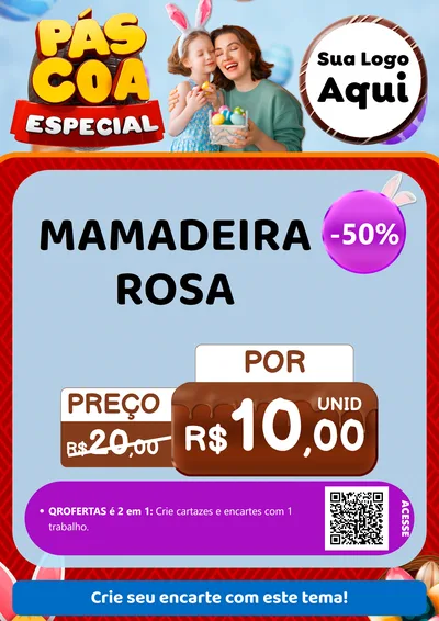 Modelo de Cartaz para Cartaz A4 Vertical com o tema Páscoa Especial para Bebês