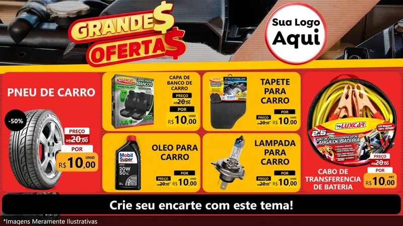 Modelo de TV para TV Horizontal com o tema Grandes Ofertas - Autopeças para Auto peças