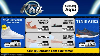 Modelo de TV para TV Horizontal com o tema Sorteio Dia Dos Pais para Calçados