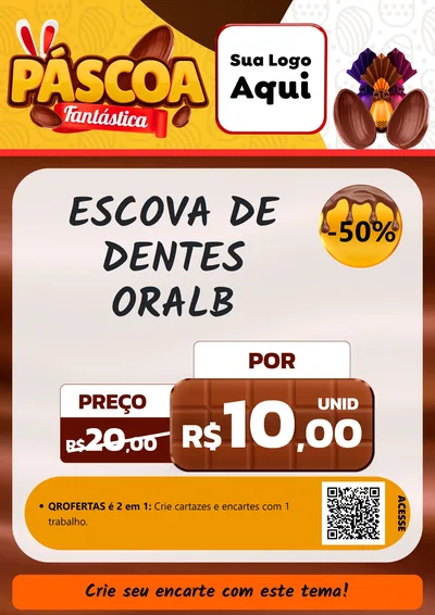 Modelo de Cartaz para Cartaz A4 Vertical com o tema Páscoa Fantástica para Higiene Pessoal