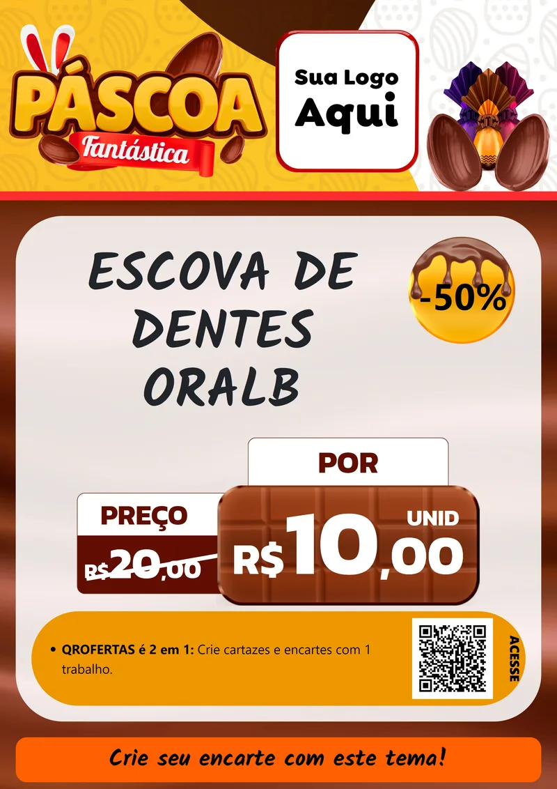 Modelo de Cartaz para Cartaz A4 Vertical com o tema Páscoa Fantástica para Higiene Pessoal