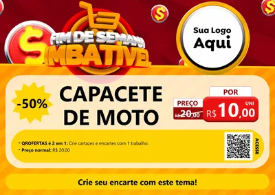 Modelo de Cartaz para Cartaz A4 Horizontal com o tema Fim de Semana Imbatível para Moto peças