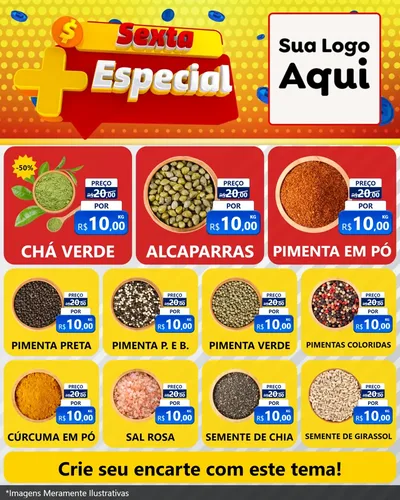 Modelo de Rede Social para Feed Instagram com o tema Sexta Mais Especial para Produtos Naturais