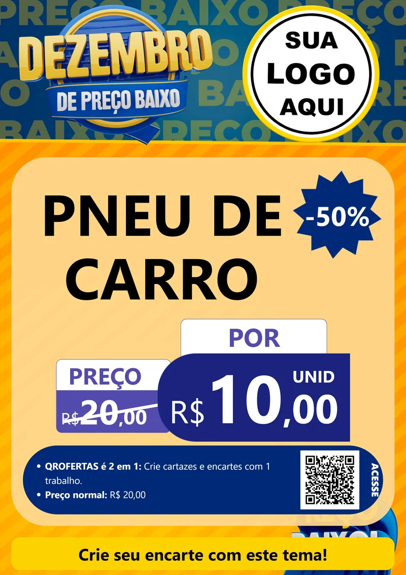 Modelo de Cartaz para Cartaz A4 Vertical com o tema Dezembro de Preço Baixo para Auto peças