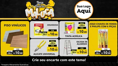 Modelo de TV para TV Horizontal com o tema Terça e Quarta Maluca para Material para Construção