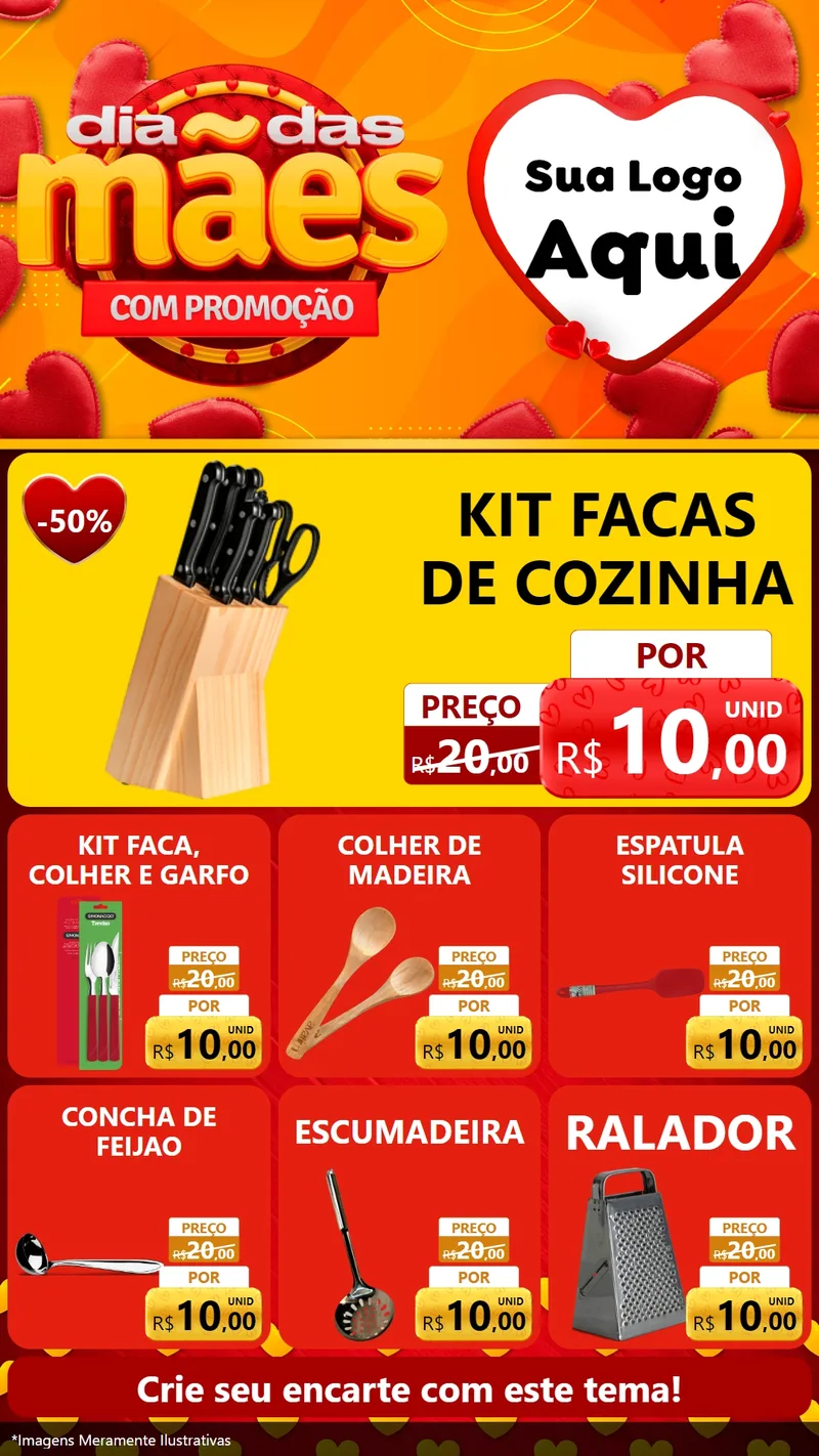 Modelo de Rede Social para Stories com o tema Dia das Mães com Promoção para Utilidades Domésticas