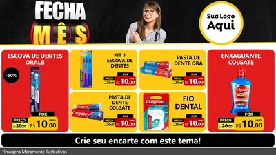 Modelo de TV para TV Horizontal com o tema Fecha Mês para Higiene Pessoal