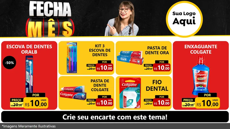 Modelo de TV para TV Horizontal com o tema Fecha Mês para Higiene Pessoal