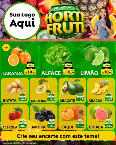 Modelo de Rede Social para Feed Instagram com o tema Quinta do Hortifrúti para Hortifrúti