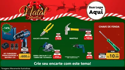 Modelo de TV para TV Horizontal com o tema Natal Imperdível para Maquinas e Ferramentas