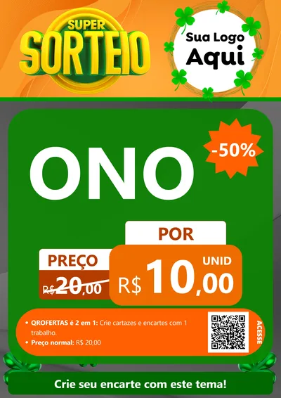 Modelo de Cartaz para Cartaz A4 Vertical com o tema Super Sorteio para Óticas