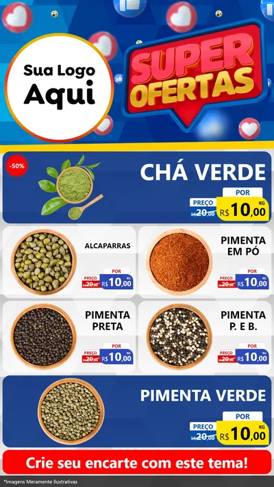 Modelo de TV para TV Vertical com o tema Super Ofertas para Produtos Naturais