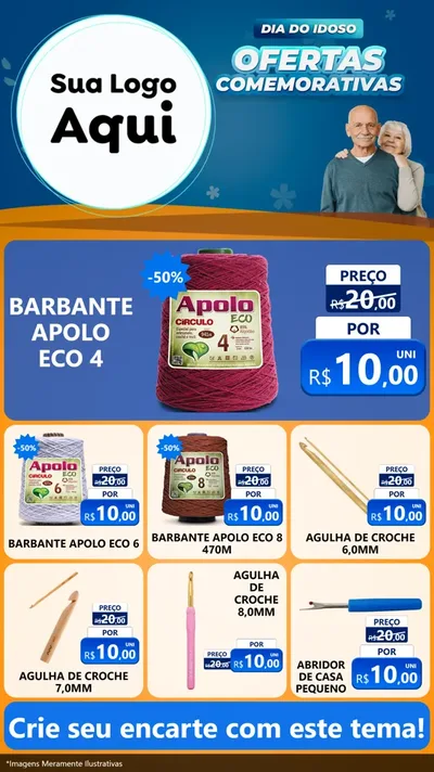 Modelo de Rede Social para Stories com o tema Dia do Idoso