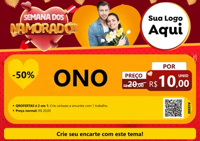Modelo de Cartaz para Cartaz A4 Horizontal com o tema Semana dos Namorados para Óticas