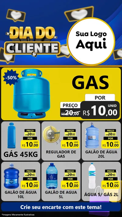 Modelo de Rede Social para Stories com o tema Dia Do Cliente para Água e gás