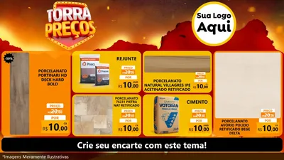 Modelo de TV para TV Horizontal com o tema Torra Preços para Pisos e revestimentos
